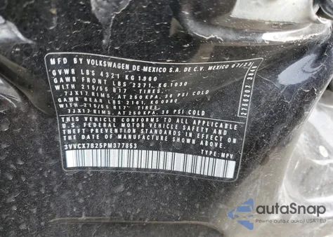 2023 Volkswagen Taos S from USA, damaged, VIN 3VVCX7B25PM377853